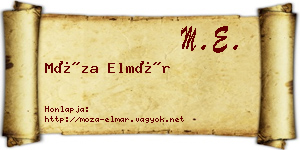 Móza Elmár névjegykártya